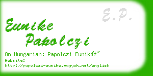 eunike papolczi business card
